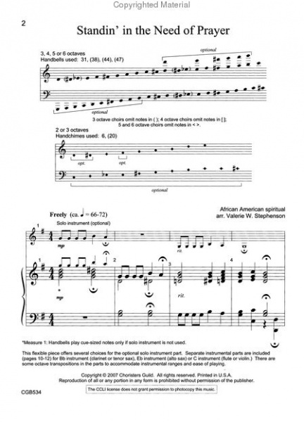 Page 1 of Standin' In the Need of Prayer