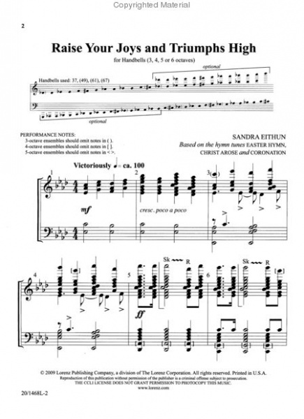 Page 1 of Raise Your Joys and Triumphs High