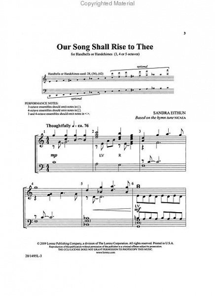 Page 1 of Our Song Shall Rise to Thee