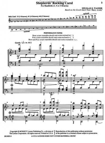 Page 1 of Shepherds' Rocking Carol